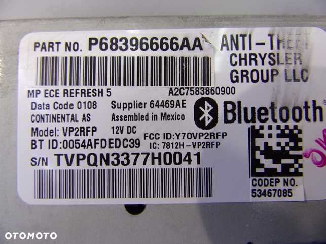 JEEP COMPASS II 17- RADIO EKRAN BT 68396666AA - 6