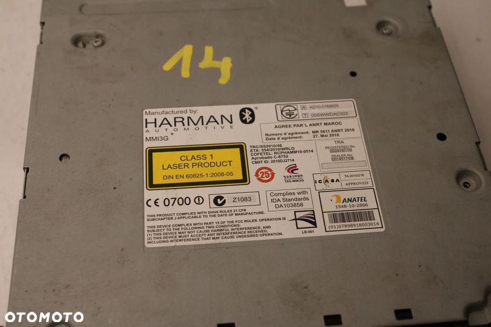 AUDI A7 C7 4G 10R- RADIO RADIOODTWARZACZ NAWIGACJA CZYTNIK PANEL 4G0035666E - 3