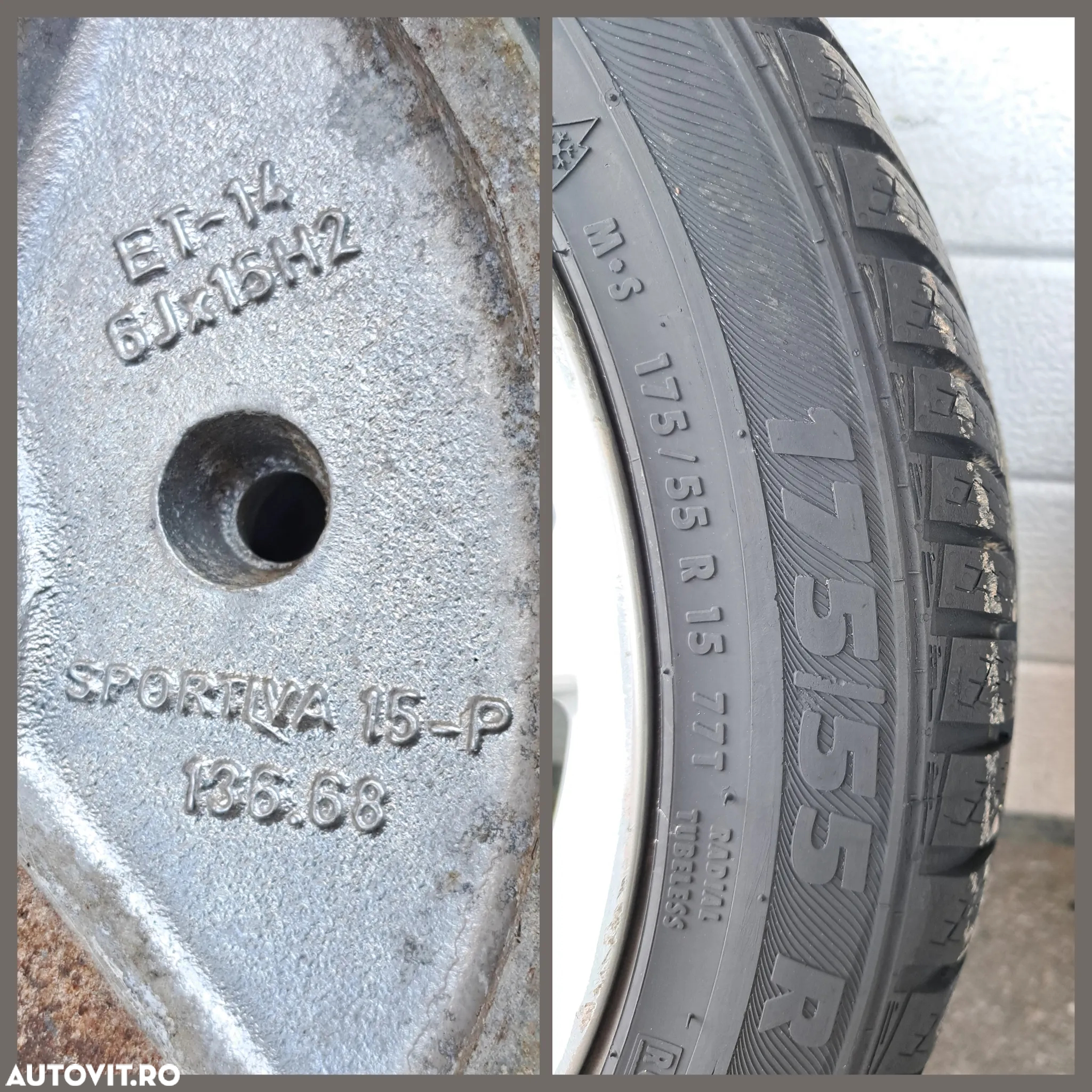 Jante roti Smart ForTwo originale Sportiva editie limitata Mille Miglia 1000 Miglia doua latimi pe 15 - 4