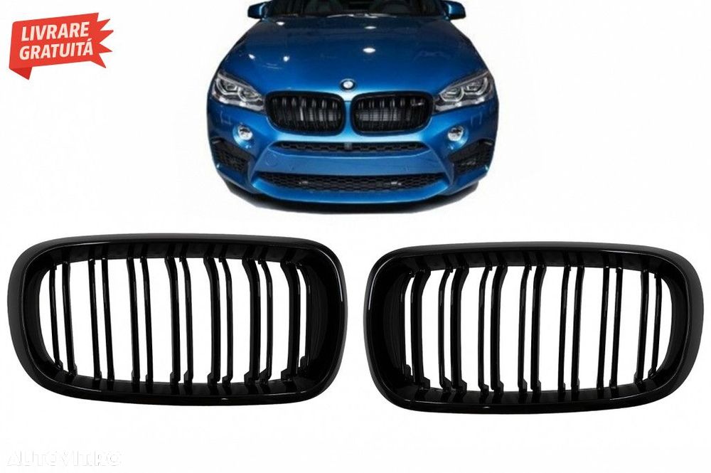 Grile Centrale Duble BMW X5 F15 X6 F16 (2014-2018) X5M X6M Design M-Pa - 8