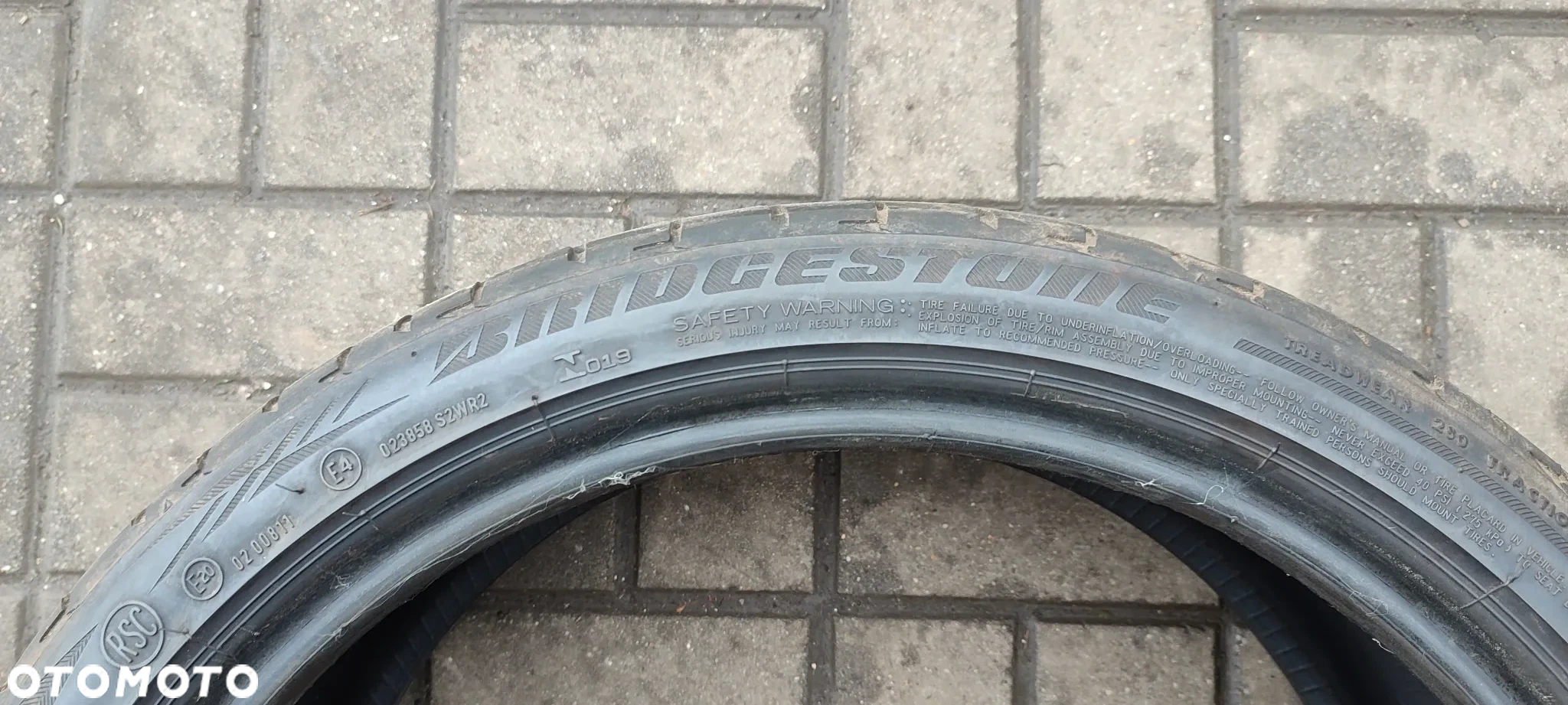 OPONY Letnie 225/40R19 BRINGESTONE POTENZA S00I (RSC) RFT (0514) 6mm LATO 2 SZTUKI para - 3