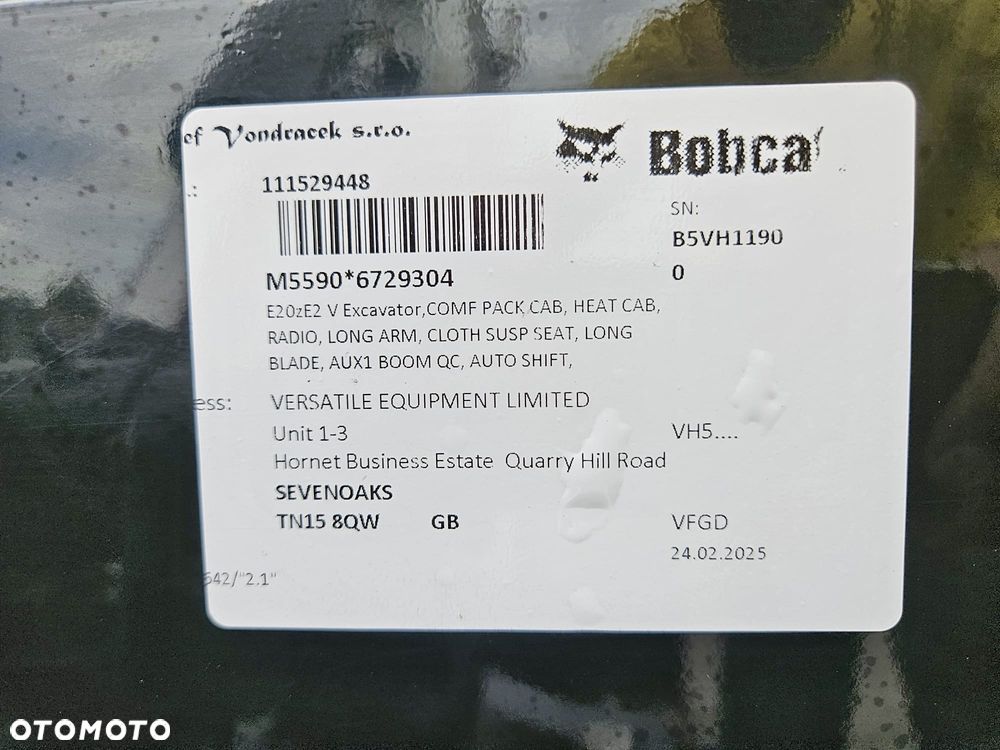 Bobcat E20Z | DEMO WERSJA | MINIKOPARKA | 2025 | 250 mth | E19Z E16Z E26Z 301.8 CR 301 302 - 13