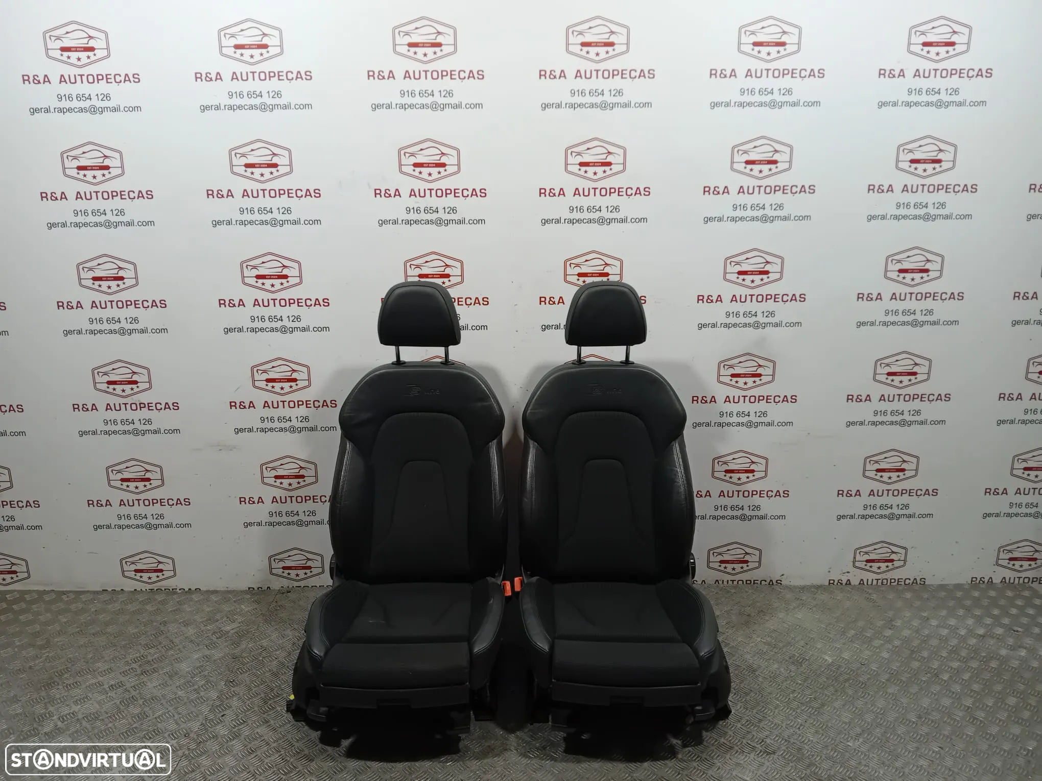 Conjunto de Bancos Audi A4 B8 Avant S Line Carrinha Pele e Tecido Originais - 19