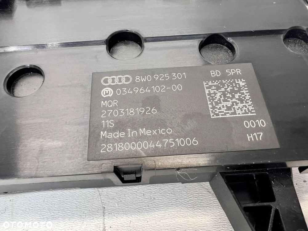 PANEL GUZIK DRIVE SELECT START STOP ESP PDC AUDI A4 B9 8W0925301BD - 7