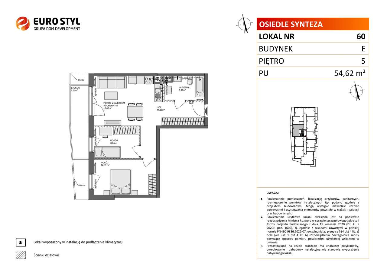 3-pokojowe mieszkanie 54m2 + balkon Bez Prowizji - Pełny obrazek: 2/16