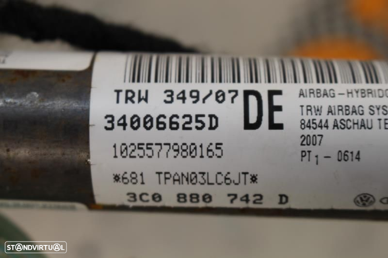 Airbags De Cortina Volkswagen Passat (3C2)  34006626D / 3C0880741d / 3 - 6