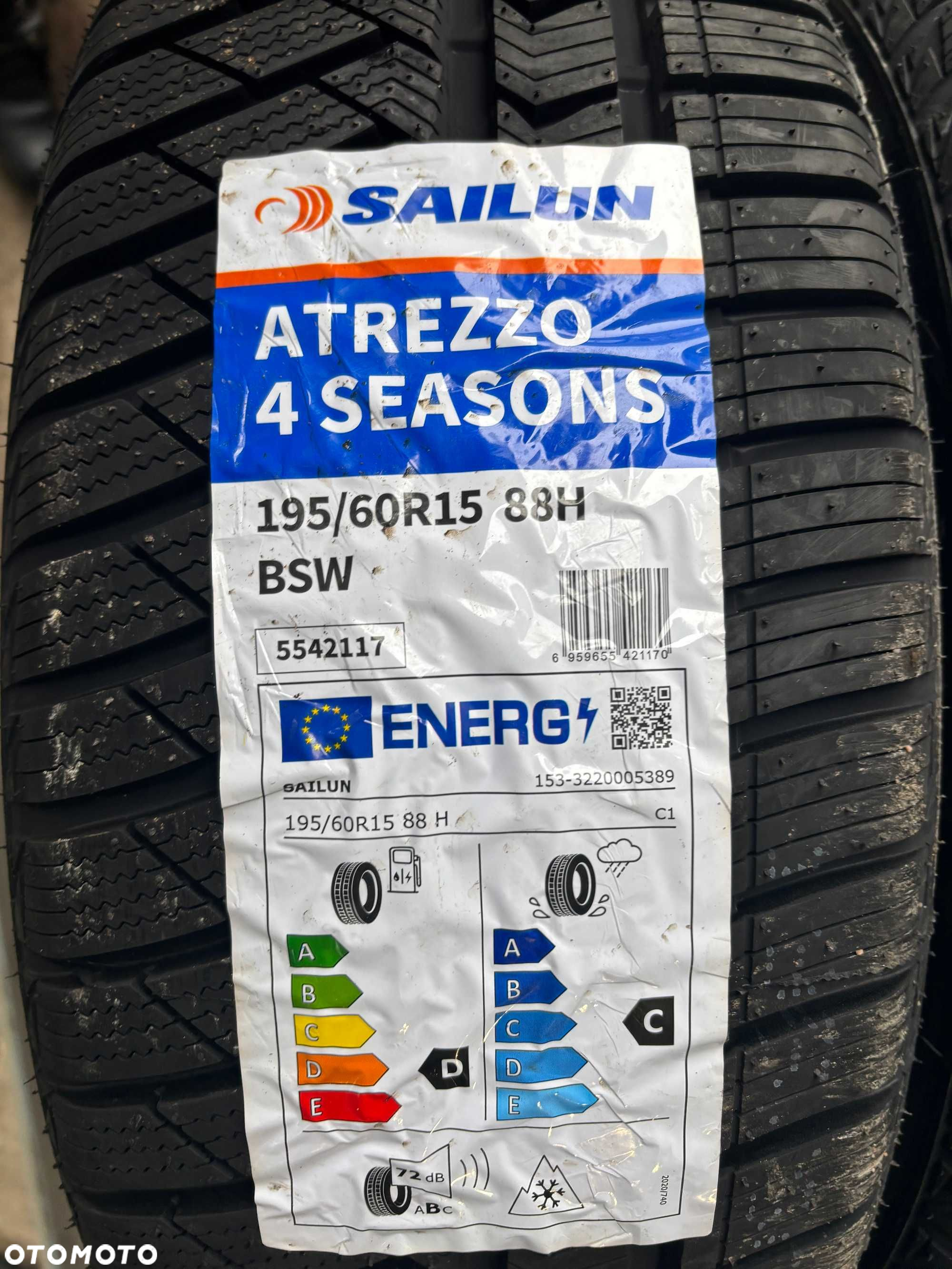 Okazja opony całoroczne 195/60R15 88H SAILUN ATREZZO 4SEASONS 2024r. - 2