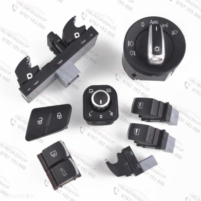 Butoane interior ornament crom mat set 8 bucati pt gama Volkswagen - 3