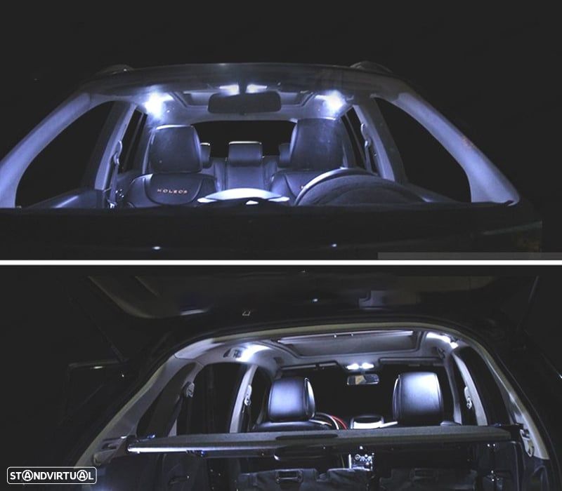 KIT COMPLETO 12 LAMPADAS LED INTERIOR PARA RENAULT KOLEOS 09-16 - 3