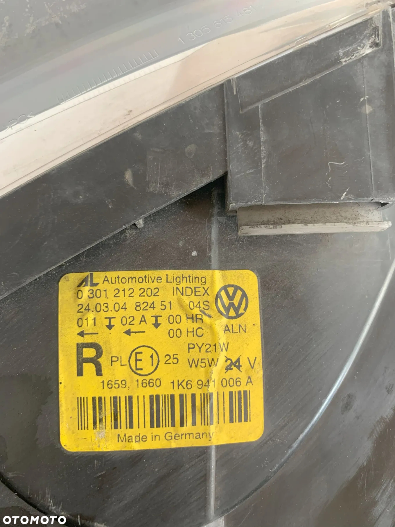 Image Volkswagen Golf 5 V Jetta Přední Světlo Pravé Světlo VW Šedá - 1K6941006A