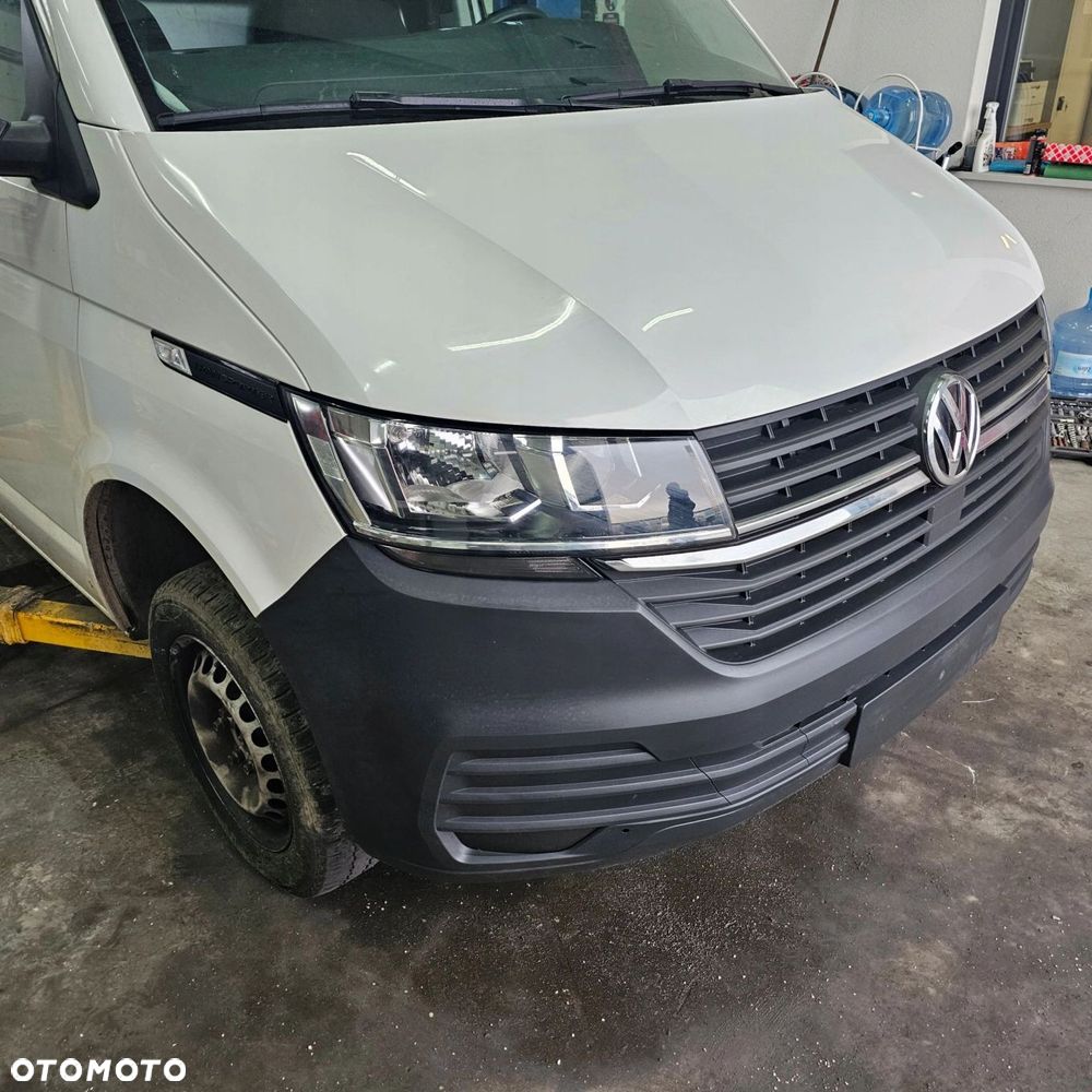 VW T6.1 kompletny przód pas przedni zderzak maska błotnik lampy BIAŁY LB9A - 4