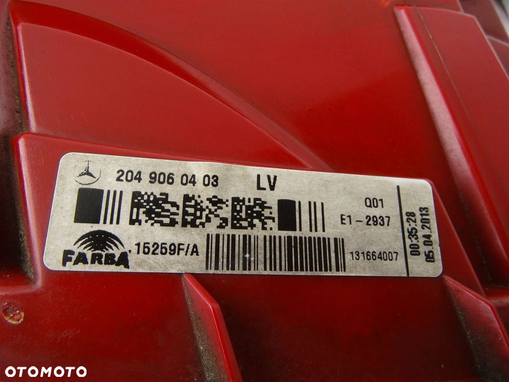 Lampa lewy lewa tył tylna led 2049060403 mercedes c180 w204 sedan - 7