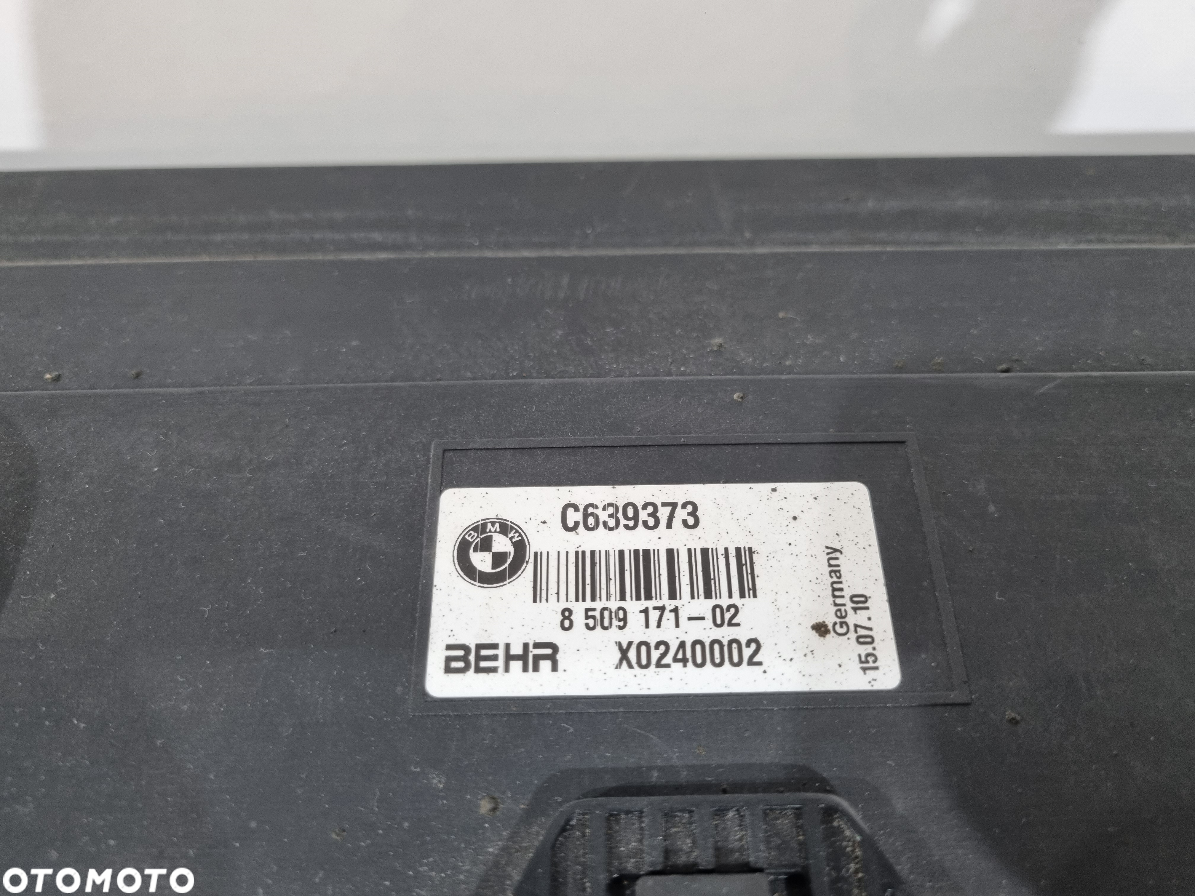 BMW F10 F11 F07 2.0D 520D KOMPLET CHŁODNIC WENTYLATOR 8509740 7575682 8509171 - 7