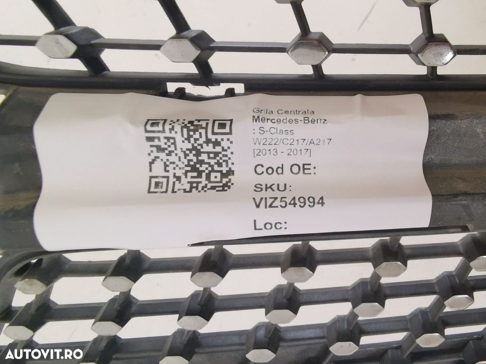 Grila Centrala Mercedes-Benz  S-Class W222/C217/A217 2013 2014 2015 20 - 8