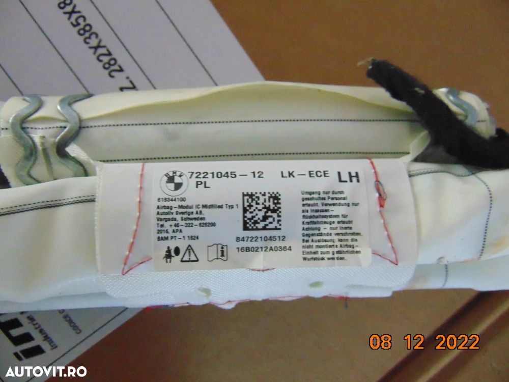 Airbag cortina BMW f20 F21 an 2012-2019  airbag-uri laterale stanga dreapta dezmembrez - 2