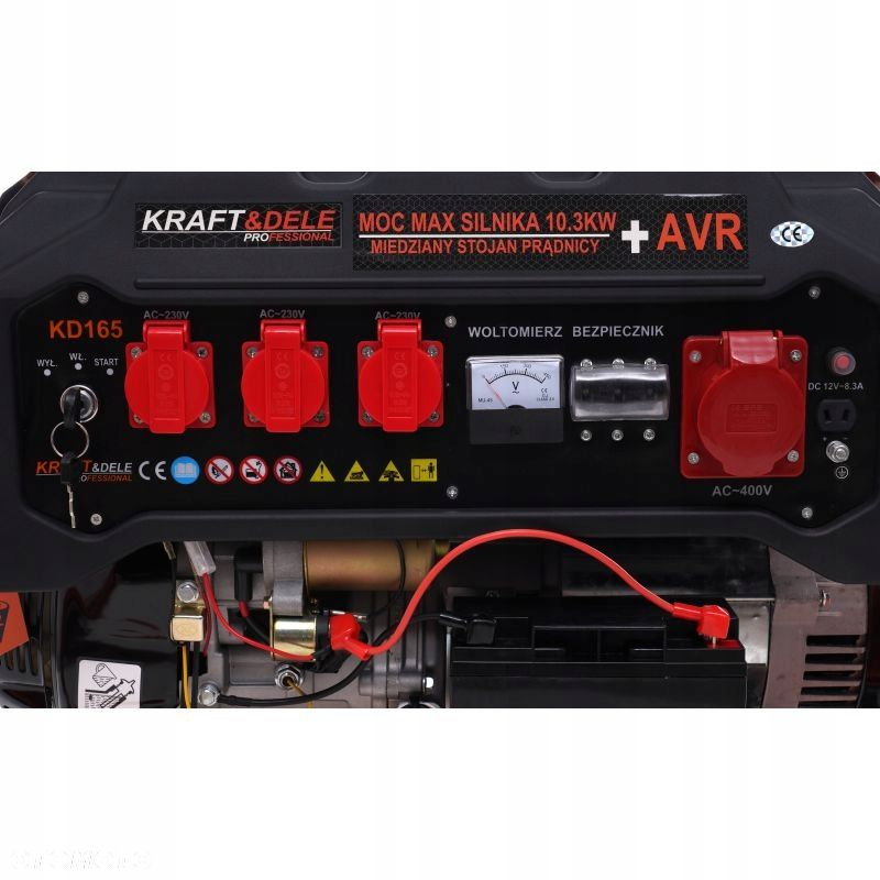 AGREGAT PRĄDOTWÓRCZY GENERATOR PRĄDU 5500W 15KM 3-FAZY KRAFTDELE KD165 - 10
