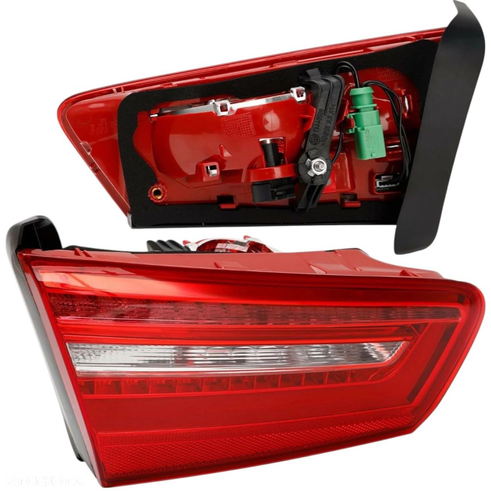 audi a6 c7 sedan 2011-2014 lampy tylne wewnętrzna w klapę bagażnika komplet - 5