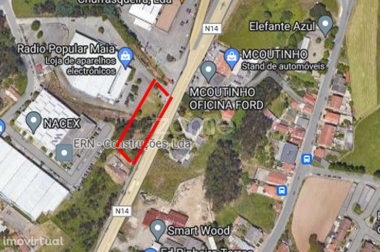 Terreno - 1250m2, com frente para a EN14, Maia, Porto - Grande imagem: 4/17