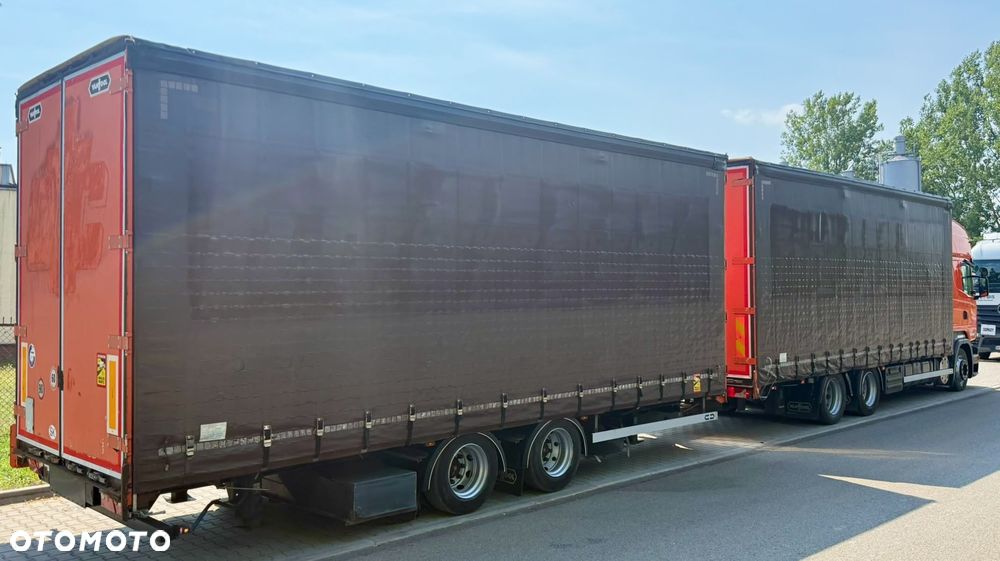 Scania R400 TOPLINE 6x2 JUMBO OŚ PODNOSZONA ZABUDOWA VAN HOOL FIRANKA ALUMINIOWA DŁ:7.90m DOLNY ZACZEP AUTOMAT RETARDER STANDKLIMA WEBASTO 2xALUTANK + PRZYCZEPA TANDEM VAN HOOL ZABUDOWA ALUMINIOWA FIRANKA DŁ:7.90m OSIE SAF ZESTAW PRZESTRZENNY PRZEJAZDOWY 120m3 2014 ADR!!! - 9