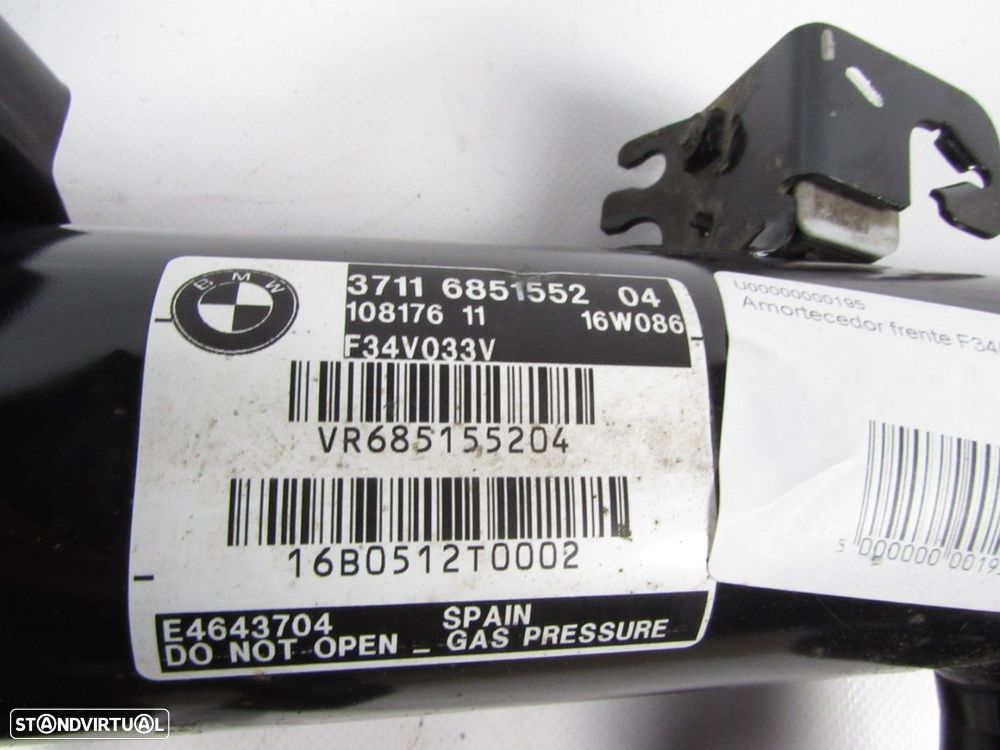 Amortecedor Elétrico VDC  Direito/Frente SEMI-NOVO/ ORIGINAL BMW 3 Gran Turismo... - 3