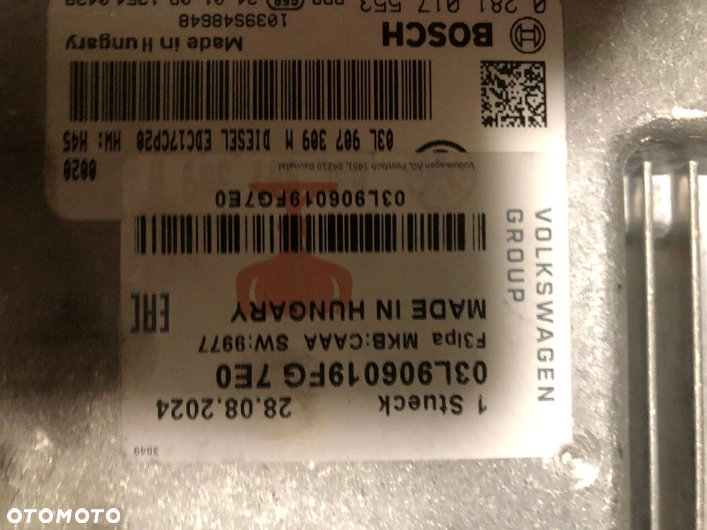 sterownik ECU VW T5 2.0 TDI 03L906019FG 0281017699 - 3