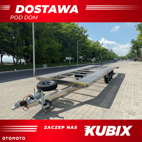 Kubix ALUMINIOWA LAWETA na dwa auta, 8,5x2,15, 3500 kg, 3 osie