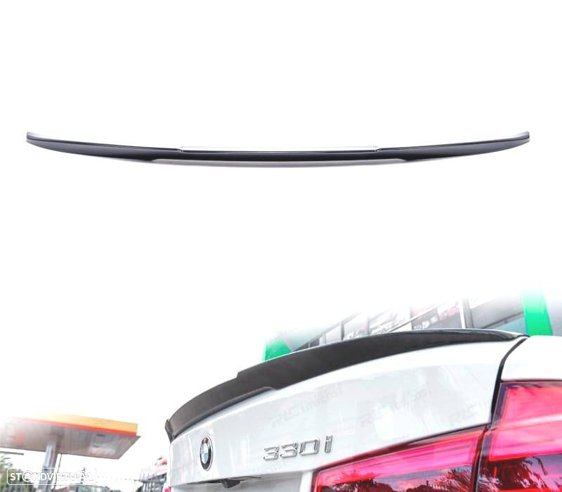AILERON LIP SPOILER TRASEIRO BMW F30 F35 F80 PRETO BRILHO LOOK M4 - 1