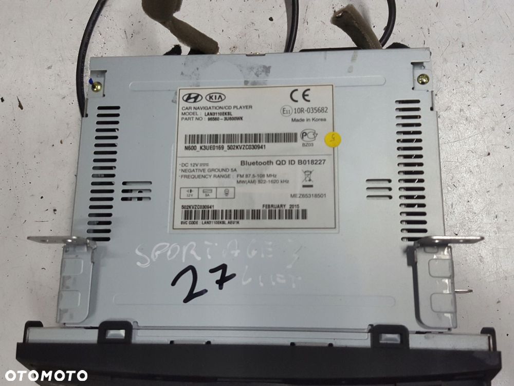 KIA SPORTAGE III 10-15r RADIO NAWIGACJA 96560-3U600WK - 2