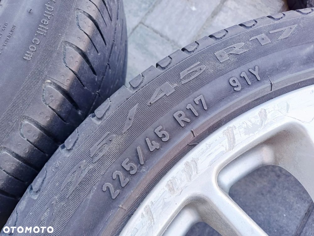 FELGI Z OPONAMI KOŁA ALUMINIOWE OZ RACING AUDI R17 5X100 ET35 57,1 mm OPONY PIRELLI P7 CINTURATO 225/45 LATO NR7 - 7