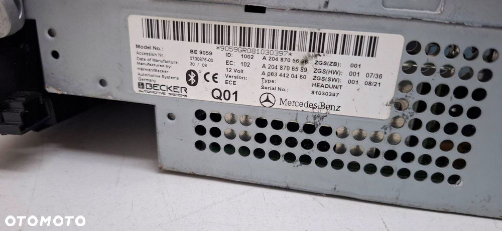 mercedes c-klasa w204 radio cd bluetooth - 7