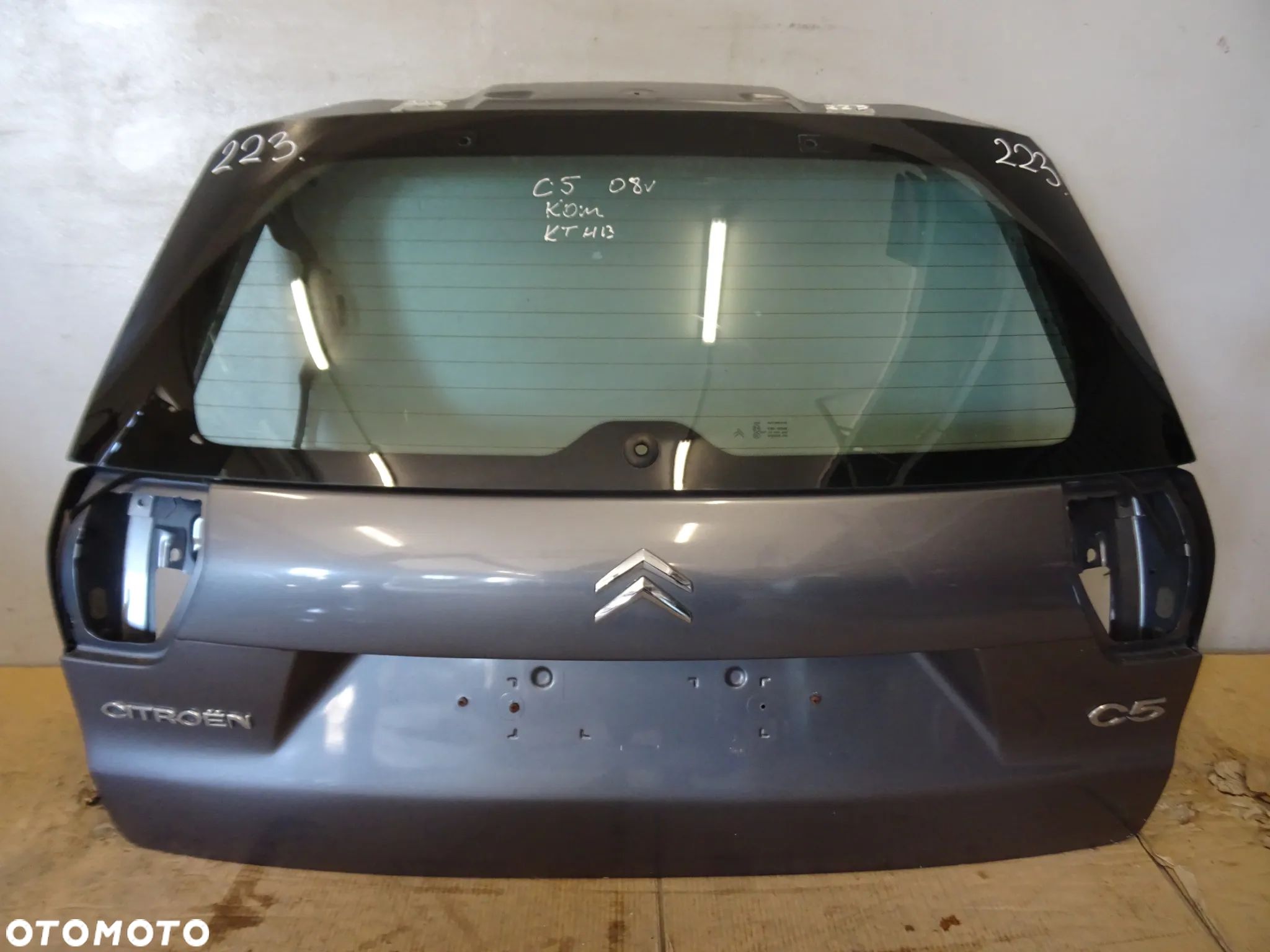 KLAPA TYŁ TYLNA SZYBA POKRYWA BAGAŻNIKA CITROEN C5 II III KOMBI 08-17 LAK:KTHB NR223 - 1