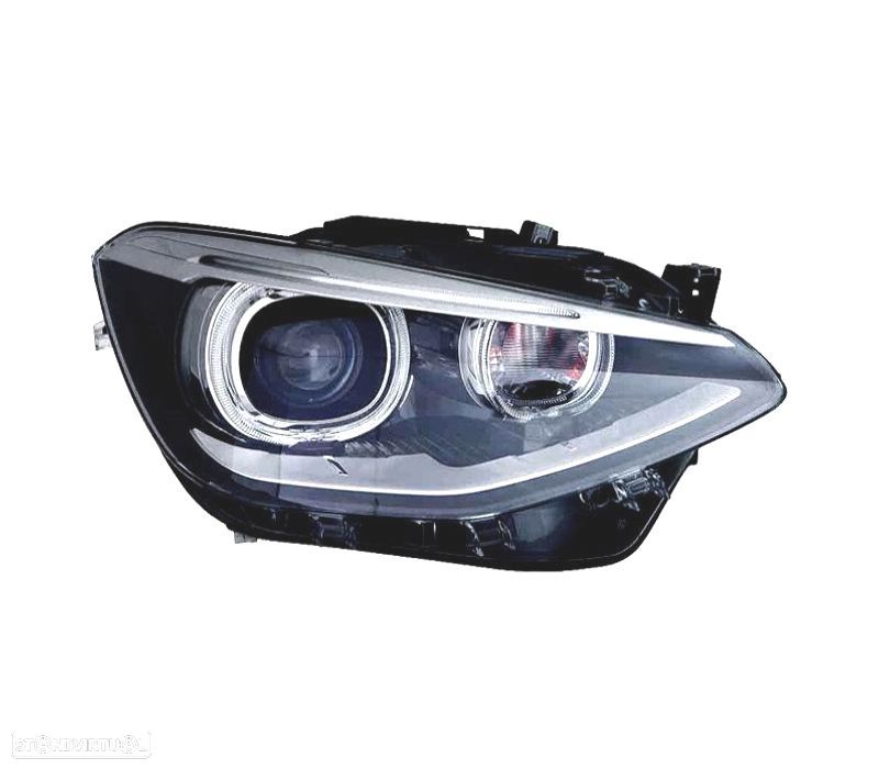 FAROL DIR PARA BMW F20 F21 XENON 10-14 LED FUNDO PRETO - 1