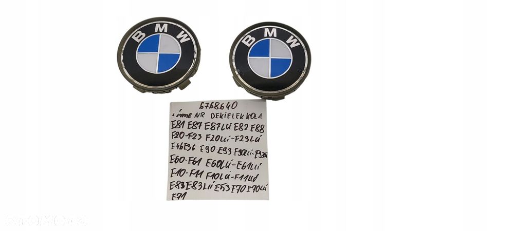 Bmw E90 F30 F32 E60 F10 Emblemat Dekielek Koła Osłona Piasty 68Mm 6768640