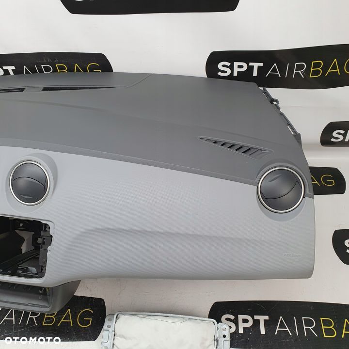 SEAT IBIZA 6J IV AX2 DESKA ROZDZIELCZA KONSOLA KOKPIT PULPIT PODUSZKI AIRBAG AIR BAG PASY KIT SET - 4