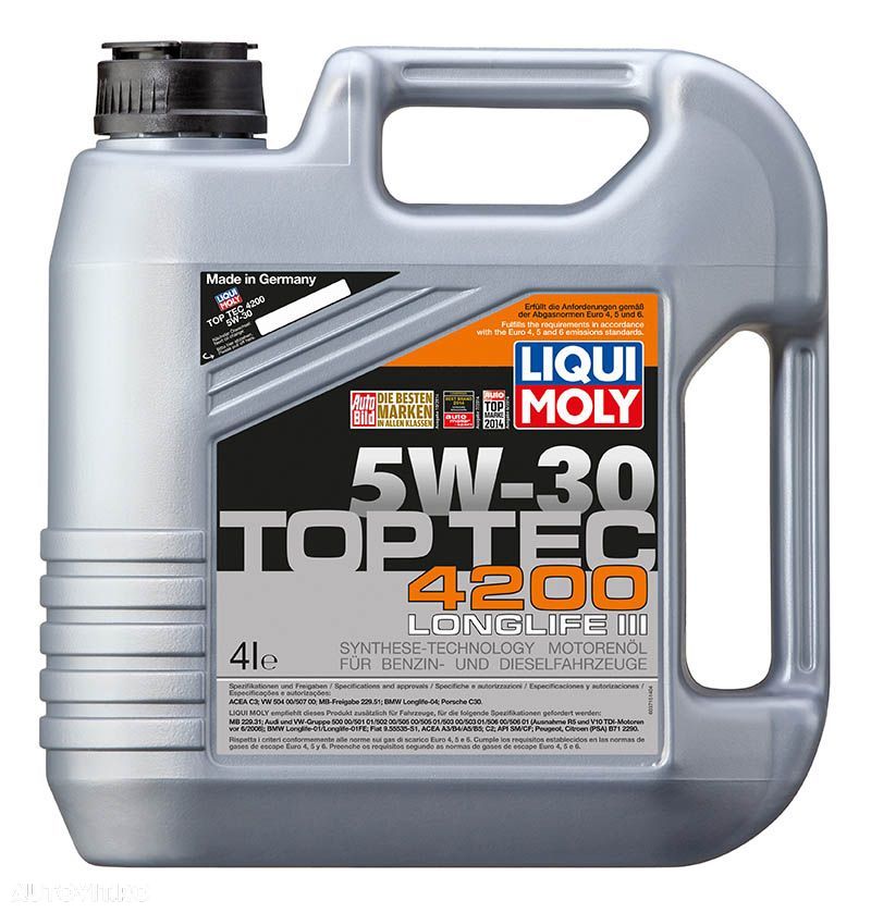 Ulei motor Liqui Moly Top Tec 5W30 4200 LongLife III 4 litri - 1