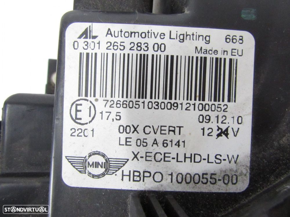 Farol xenon direccional Esquerdo Seminovo/ Original MINI MINI CLUBMAN (R55)/MINI... - 5