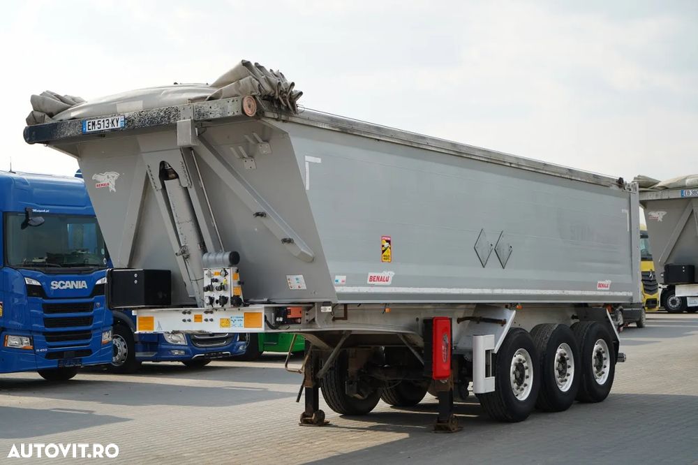 Benalu BASCULĂ BENALU / 29 m³ / ALUMINIU / AXĂ RIDICATĂ / GREUTATE: 5.000 KG / JANTE DIN ALIAJ / PRELATĂ ELECTRICĂ / IMPORTAT - 3