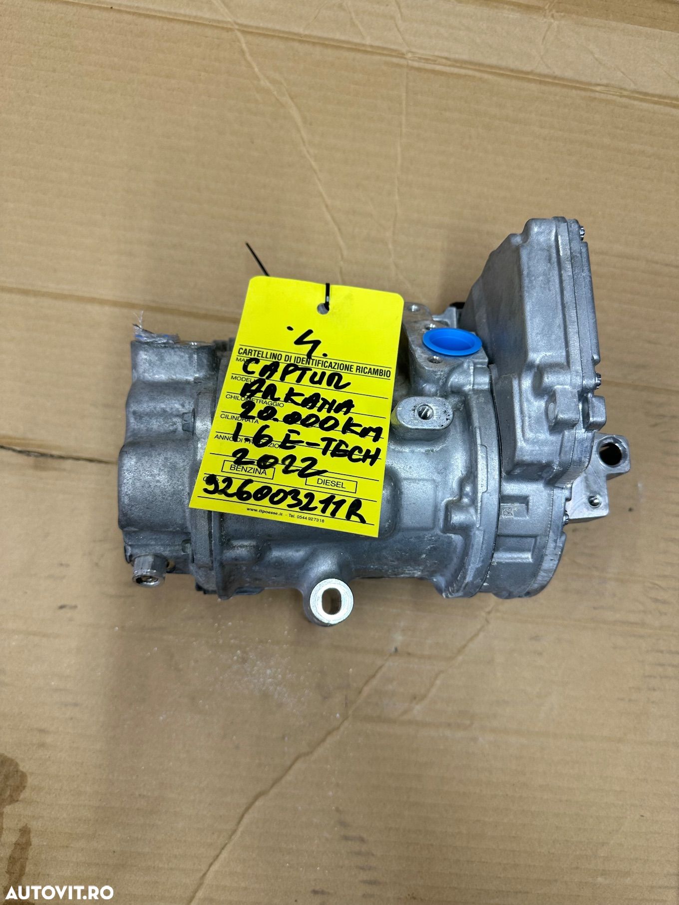 Compresor clima sau AC pentru RENAULT CAPTUR, CLIO 5, ARKANA  motor 1.6 E-Tech cod 926003211R - 1