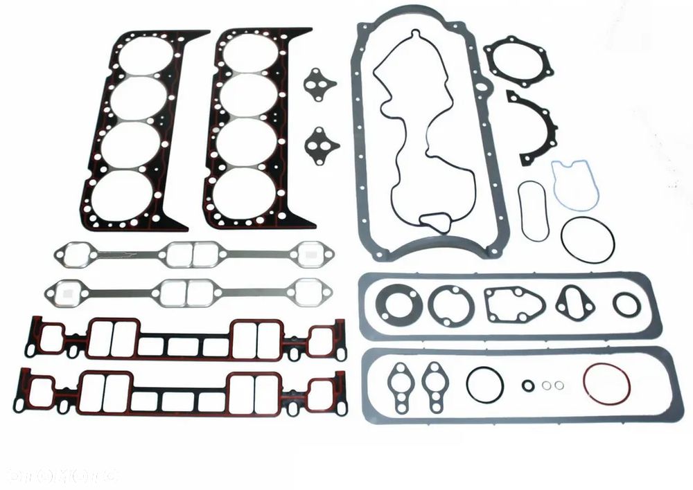 KOMPLET USZCZELEK SILNIKA USZCZELKI USZCZELKA POD GLOWICE GLOWICY KOLEKTORA SSACEGO WYDECHOWEGO MISKI OLEJOWEJ POKRYWY ZAWOROW CHEVROLET GMC 5.7 V8 VORTEC G3500 VANDURA W4500 TILTMASTER P30 FORWARD - 1