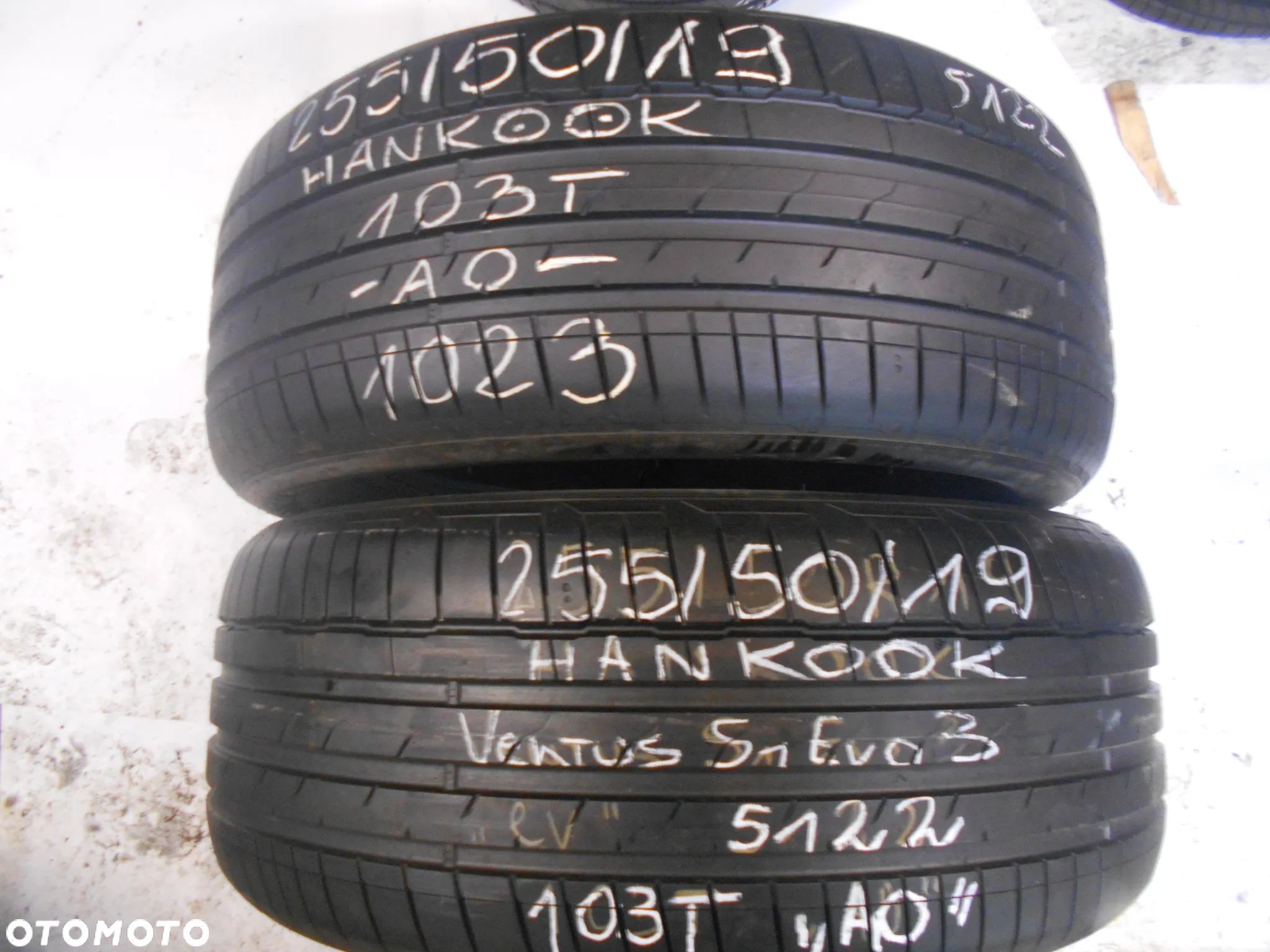OPONY  255/50R19 HANKOOK VENTUS S1 EVO3 EV AO DOT 1023 /  5122 7.4MM - 1
