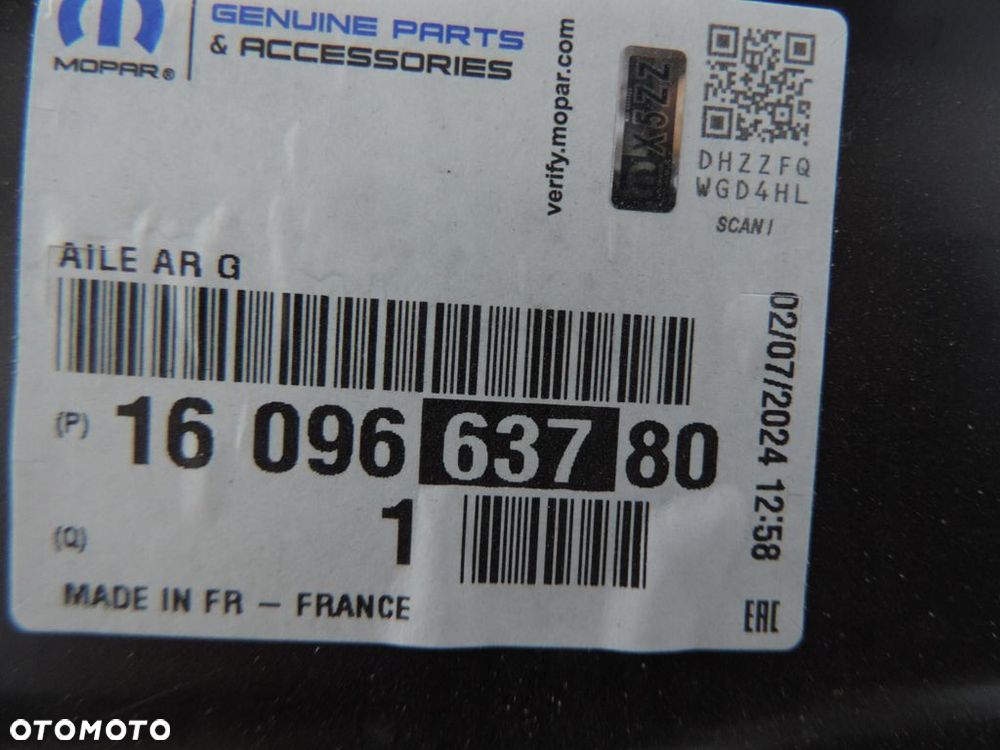 BERLINGO PARTNER III SŁUPEK PRÓG LEWY PRZÓD 1609663780 NOWY ORYGINAŁ - 11