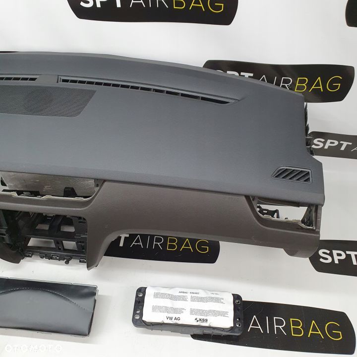 SKODA OCTAVIA III 3 5E0 DESKA ROZDZIELCZA KONSOLA KOKPIT PULPIT PODUSZKI AIRBAG AIR BAG PASY KIT SET - 4