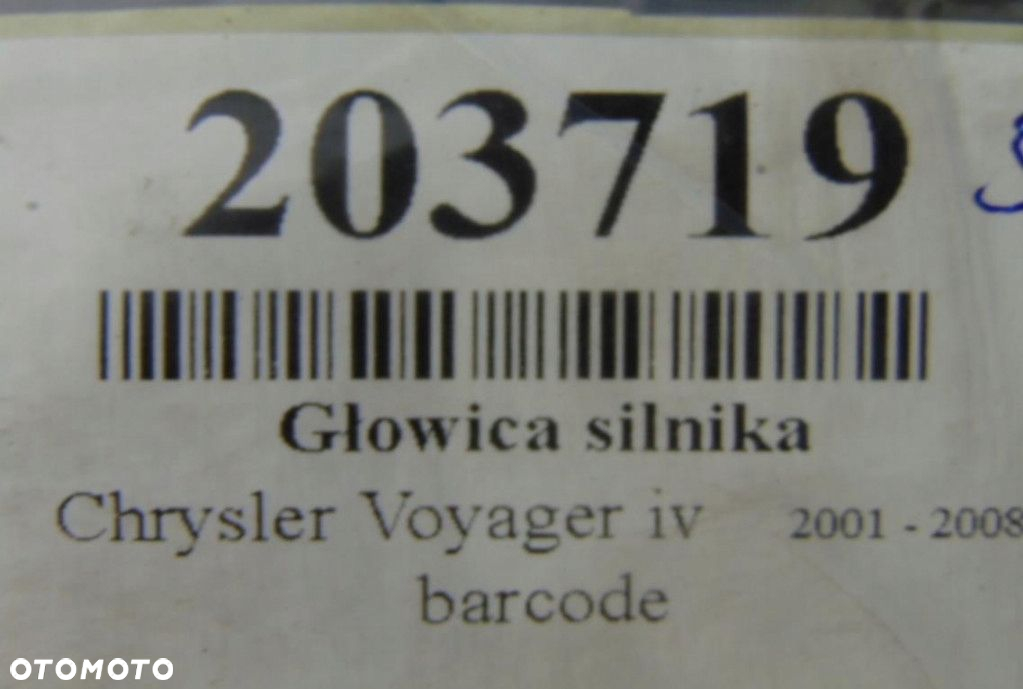 CHRYSLER VOYAGER IV GŁOWICA SILNIA 2.8CRD 90132360F - 10