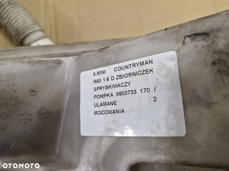 mini countryman r60 1.6 d zbiorniczek spryskiwaczy pompka 9803733 - 3