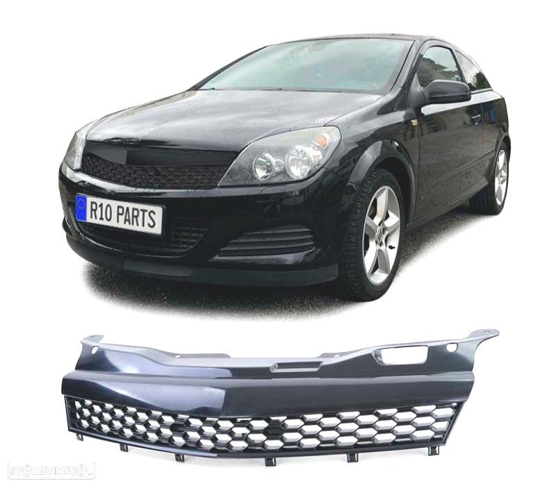 GRELHA FRONTAL OPEL ASTRA H GTC 04-07 PRETA - 1