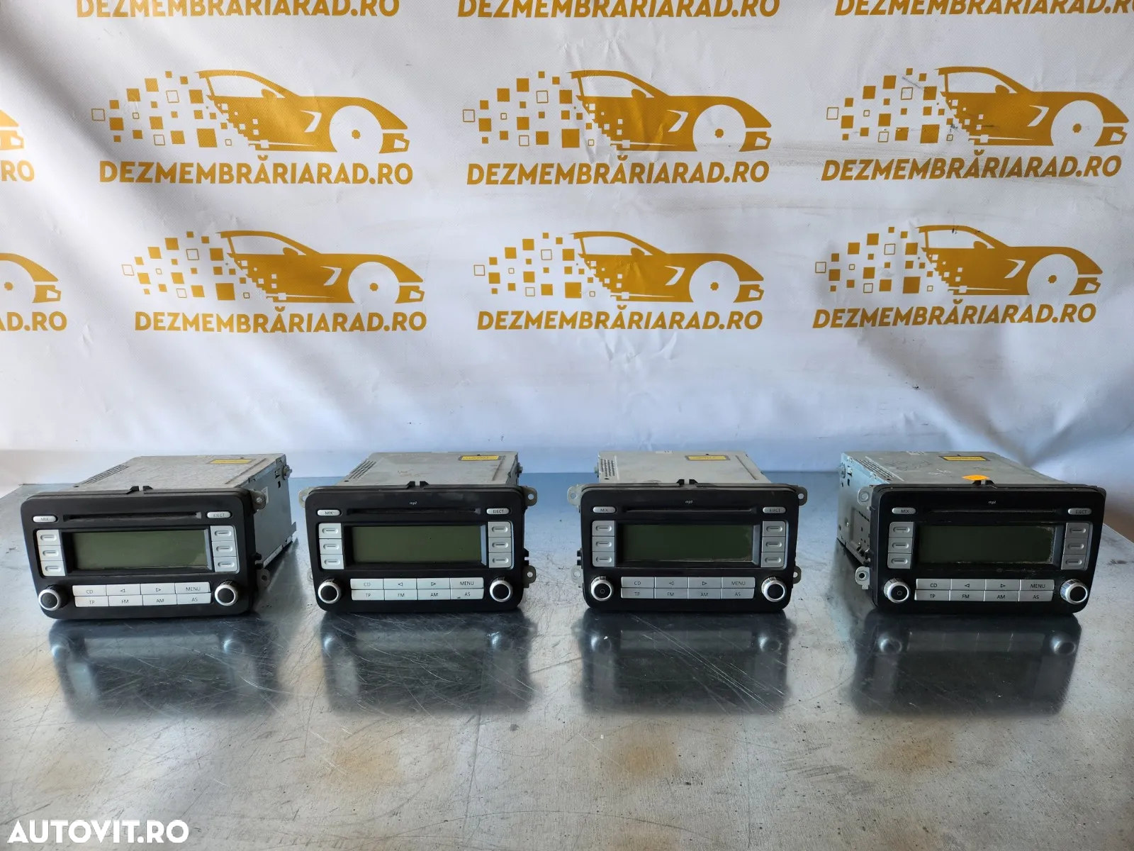 Radio Cd Player MP3 Vw Passat B6 An 2005-2006-2007-2008-2009-2010 Cod 1KAD Touran Jetta Caddy Golf - 2