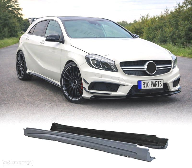 EMBALADEIRAS LATERAIS MERCEDES CLASE A W176 12-18 CLA W117 13-18 LOOK AMG - 1