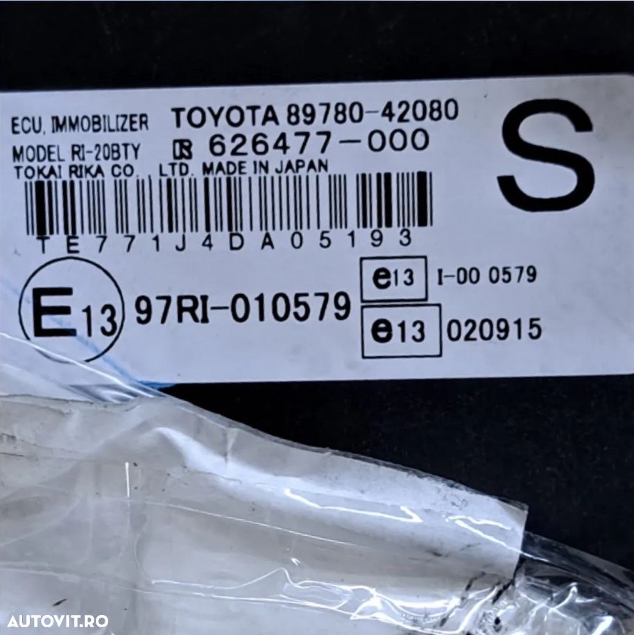 Pachet kit pornire calculator Ecu modul motor Denso compatibil cu Toyota Rav 4 II motor 2,0d d-4d 1cd-ftv - 4