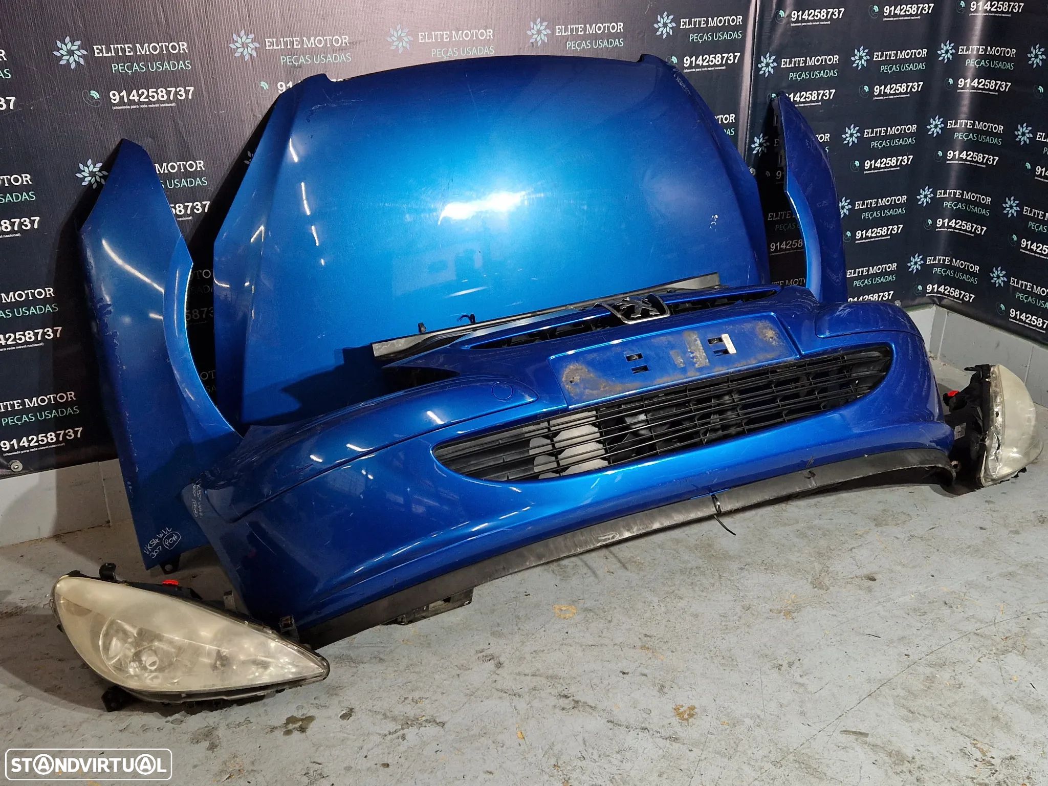 Frente completa usada PEUGEOT 307 HDI capot parachoques guardalamas oticas radiador - 1