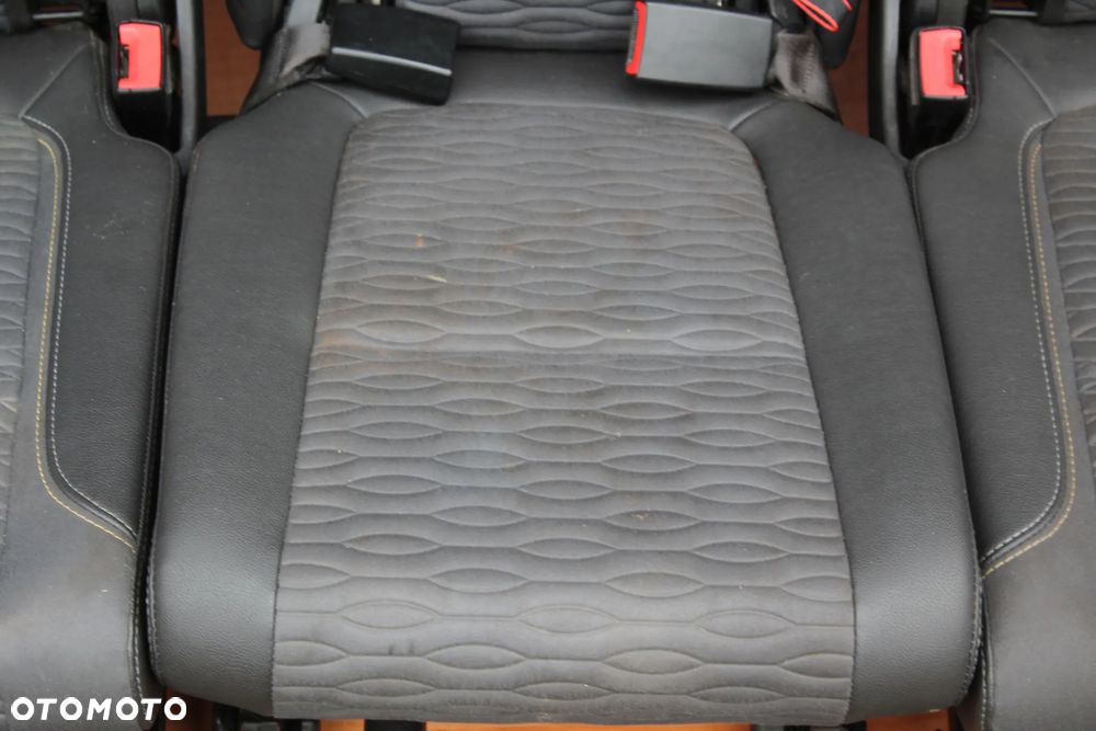 KOMPLET PRZEKŁADKA FOTELE BOCZKI PLASTIKI WYKŁADZINA PASY OPEL ZAFIRA C 7 OSÓB PÓŁSKÓRA - 11